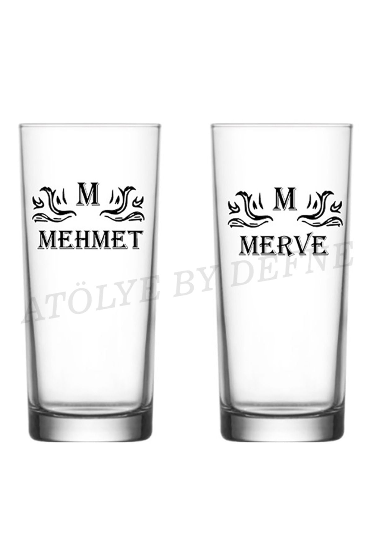 Blackbonds 2-Piece Personalized Printed Raki Glasses 1