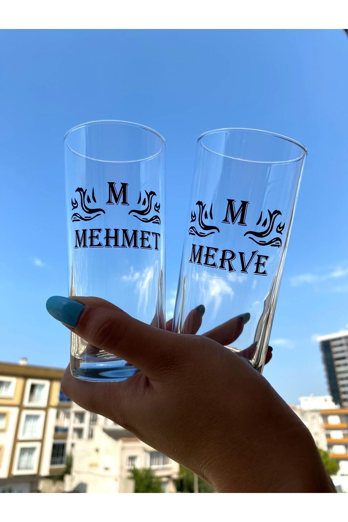 Blackbonds 2-Piece Personalized Printed Raki Glasses 2