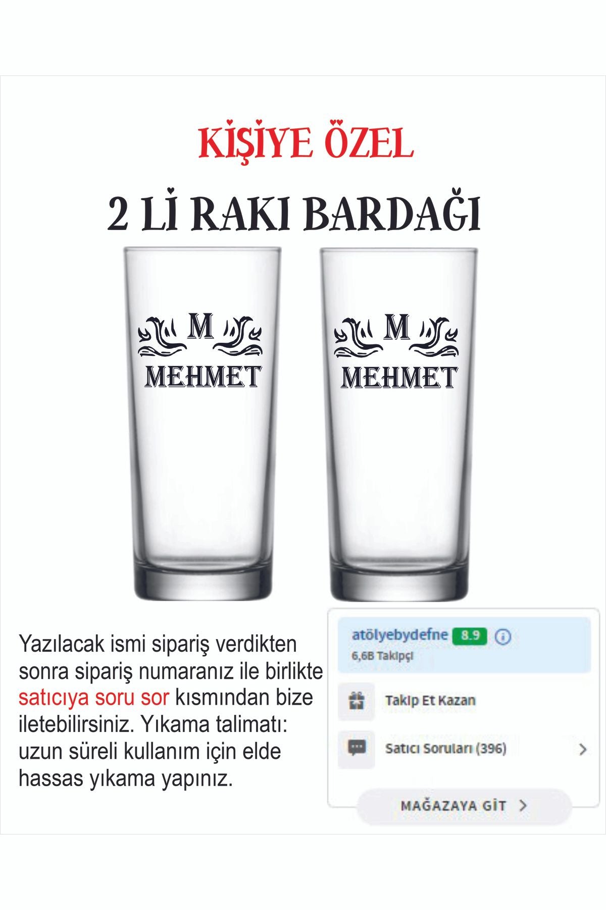 Blackbonds 2-Piece Personalized Printed Raki Glasses 3