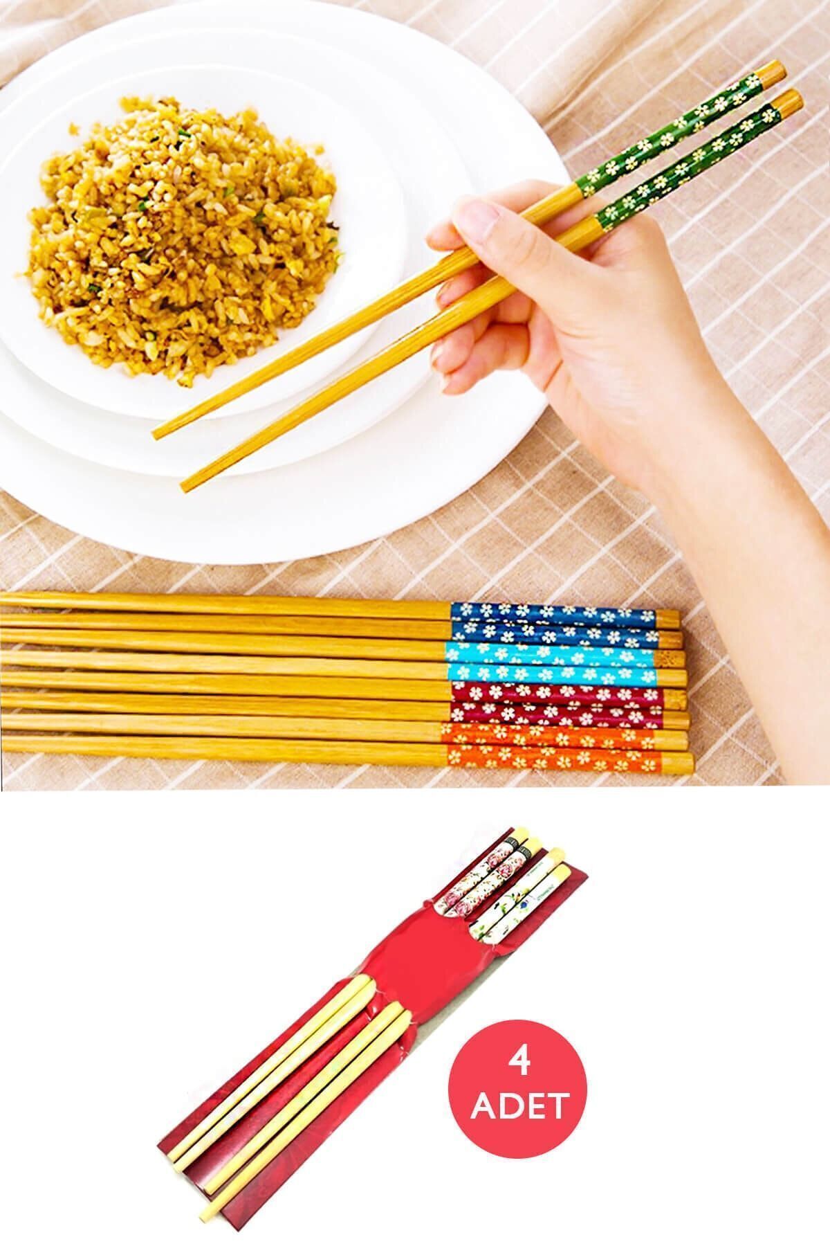 Minibirevim 4-Piece Fettucini Chopstick Washable Food Chinese Chopsticks 1