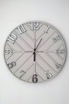 Blackframe Diagonal Lines - Light Gray & Silver - 50cm Wall Clock 2