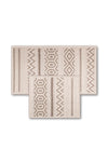 Bluenity Hat Natural Cotton 2-Piece Bathroom Mat Set 60x100 50x60 Cm - Beige 1