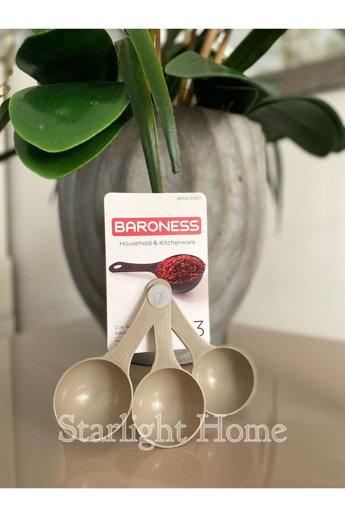 Starlight Home Multi-Purpose Coffee Spice Detergent Measuring Spoon 3-Piece Set (Black-Grey-Beige) 2