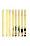 Nef Tasarım Atölyesi Decorative Strip Gold Mirror Plexiglass Wall Decoration 2.5x100cm 5 Pieces (Adhesive) 2