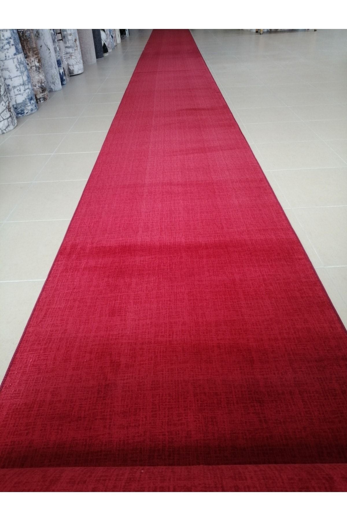 BAKIROZU HOME Red Protocol Carpet Organization Carpet Non-Slip Base Cut Carpet Runner 2