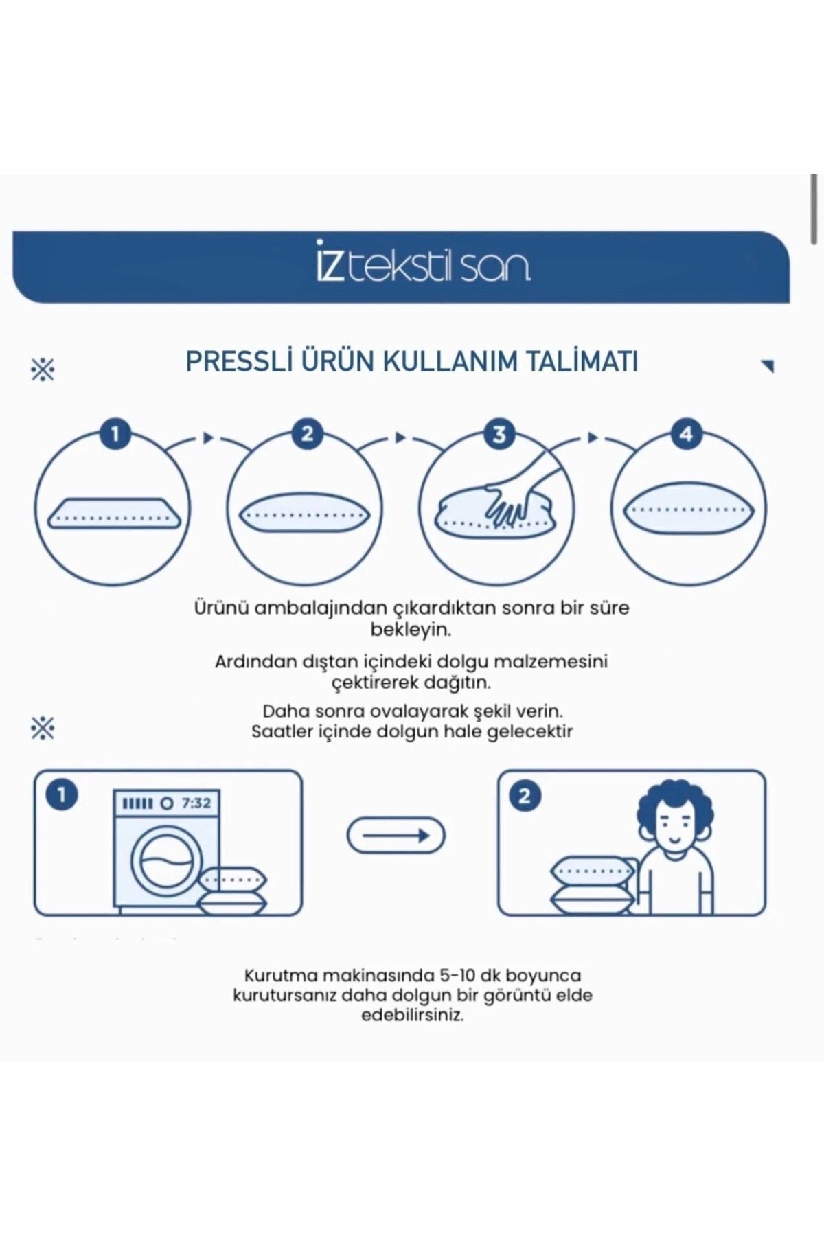 İz Concept Iz Premium 43x43 Tela Pillow Inner Cushion Pure Silicone Filled (375GR) Top Quality - Premium Quality 8