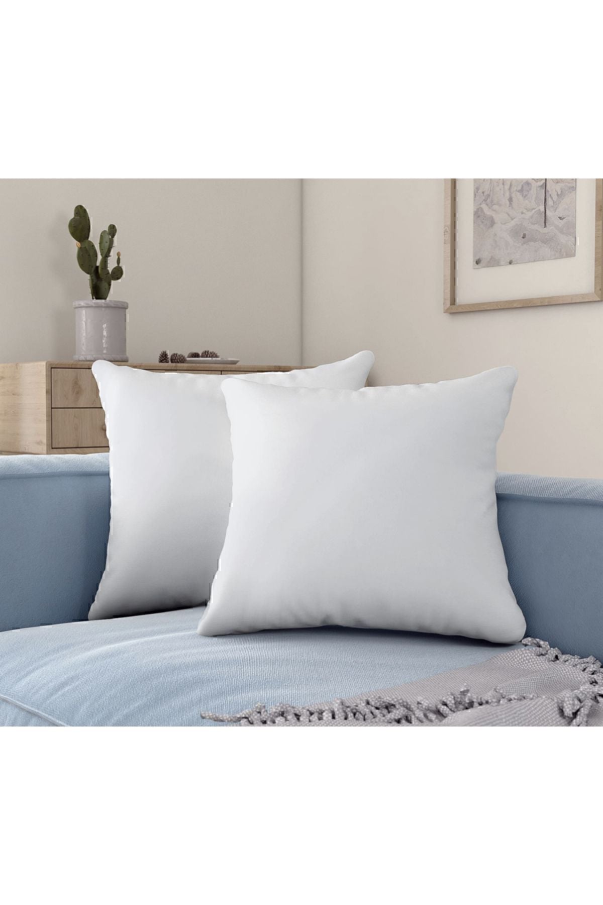 İz Concept Premium 2-Piece Set 43x43 Pillow Inner Cushion Pure Silicone Filled 375gr Premium Quality Pillow 2