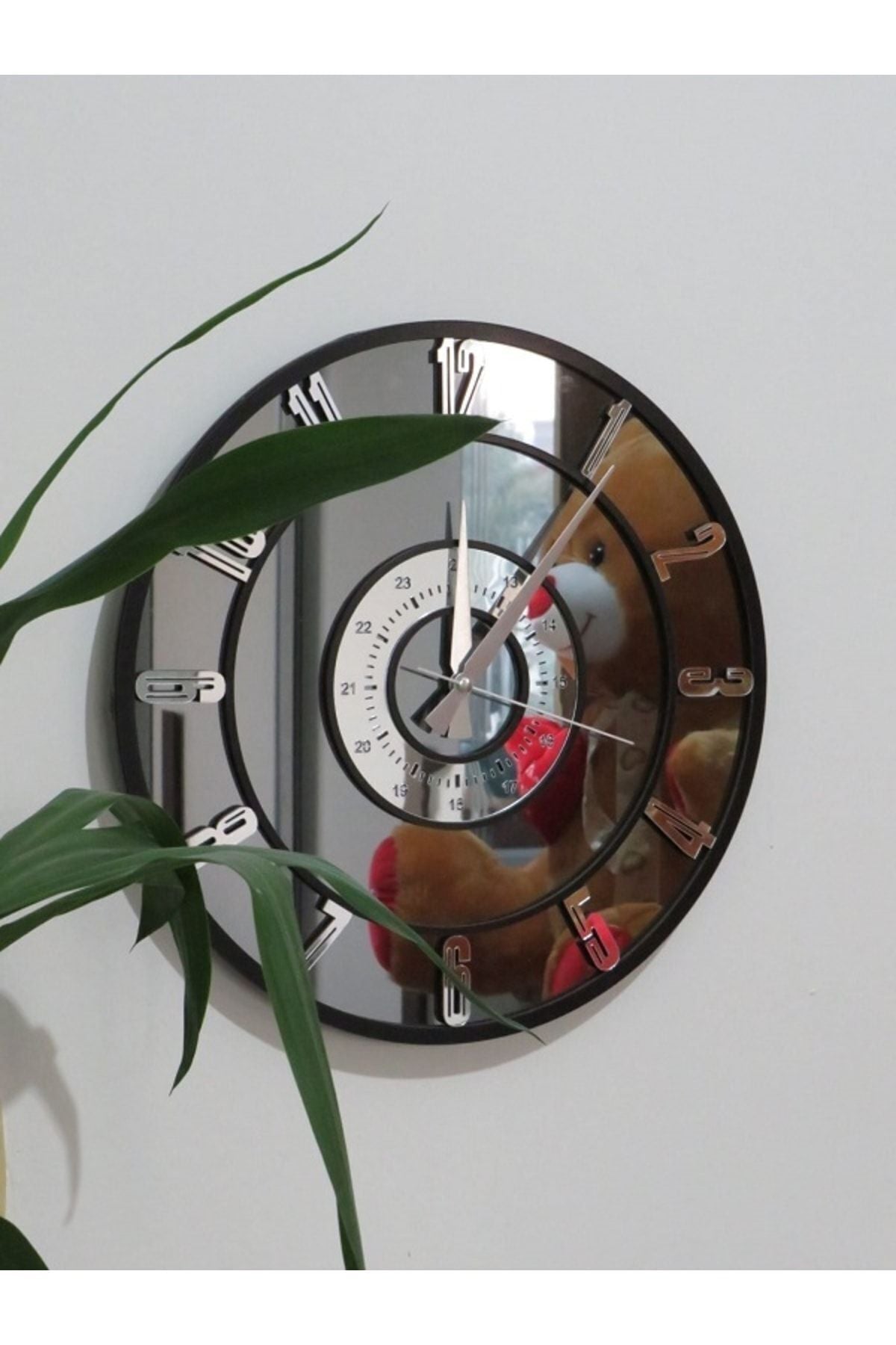 Genel Markalar Mirrored Wall Clock (REAL MIRROR) 4