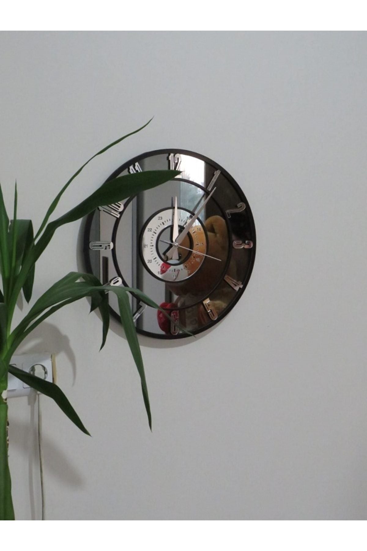 Genel Markalar Mirrored Wall Clock (REAL MIRROR) 5