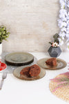 ANGDESIGN Belinda Glass Dessert-Cake Plate Set of 6 Smoke 1