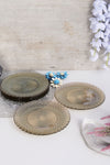 ANGDESIGN Belinda Glass Dessert-Cake Plate Set of 6 Smoke 6