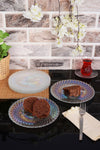 ANGDESIGN Belinda Glass Dessert-Cake Plate Set of 6 Transparent 1