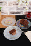 ANGDESIGN Belinda Glass Dessert-Cake Plate Set of 6 Transparent 2