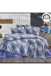 Lotusline Home Blue Tree Pattern Luxury Cotton Double Duvet Cover Set 1