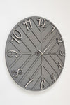 aSSe Design Striped Decorative Wall Clock Anthracite & Silver 50x50cm Silent Mechanism 1