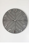 aSSe Design Striped Decorative Wall Clock Anthracite & Silver 50x50cm Silent Mechanism 2