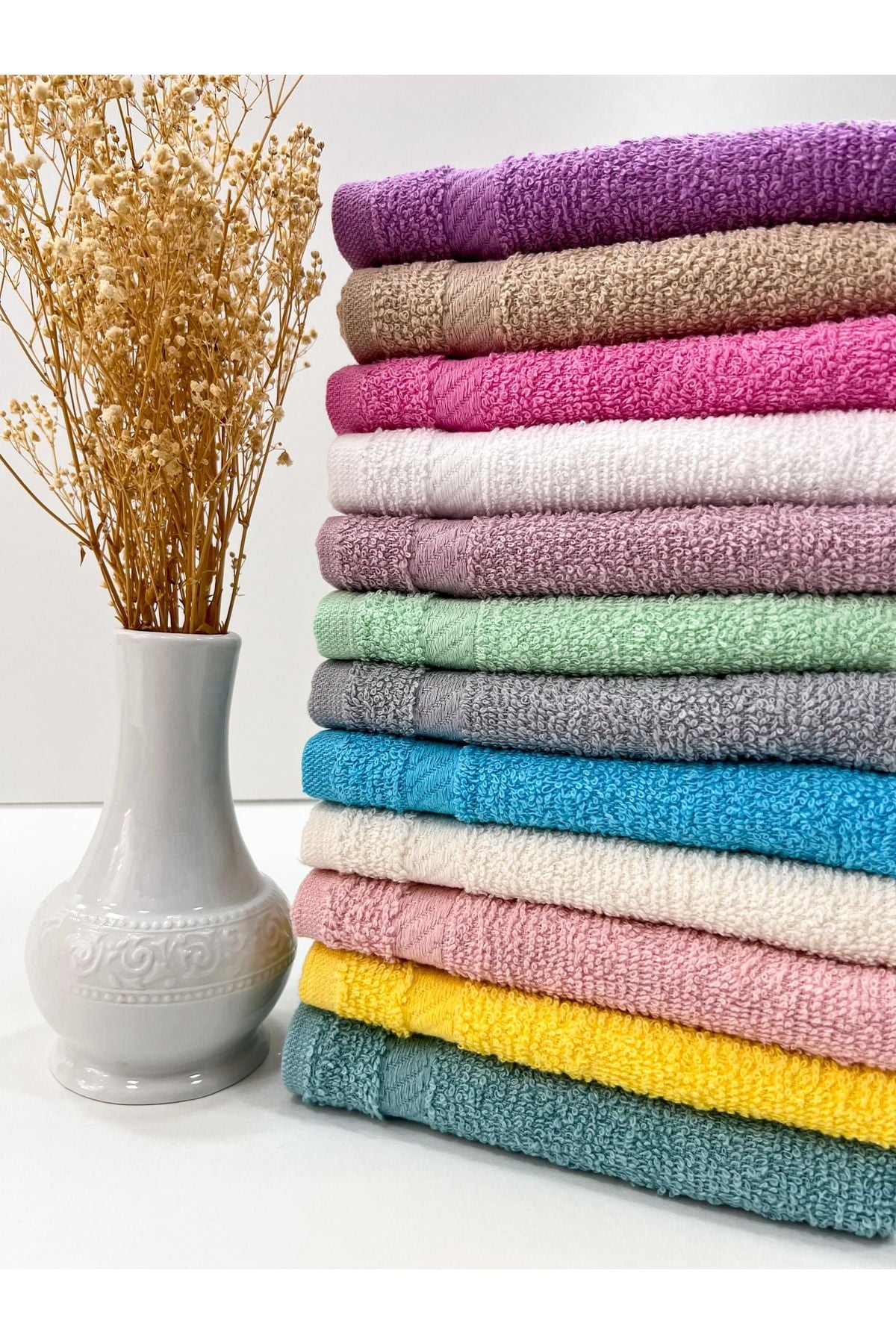 AYHANHOME 12 Piece Colorful Kitchen Towels, Hand Towels 30x30cm 1