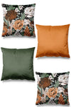 Pilloveland Double-Sided Printed Scarlet Patterned 4-Piece Set Suede Cushion Cover - New Color 1