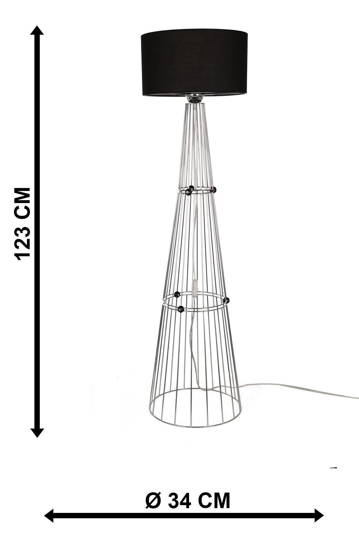 Begüsa Filipin Floor Lamp Chrome Black Shade 4