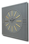 Dekorce Straight Lines - Anthracite Gray & Gold - 50 Cm Wall Clock 1