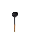 ENES Wooden Handle Heat Resistant Non-Scratch Set Spoon, Ladle, Spatula, Skimmer 3