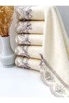 AYHANHOME 6-Piece Velvet Kitchen Towel with Lace and Bow 30x50 1