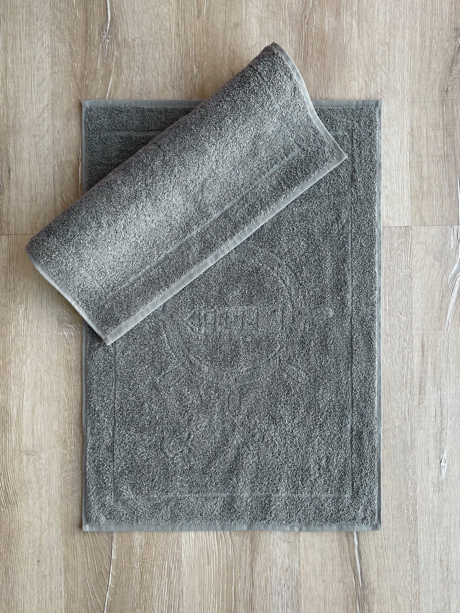 Bathmat Set (2 Pieces) Dumen - Grey Grey 338CTN1302 1