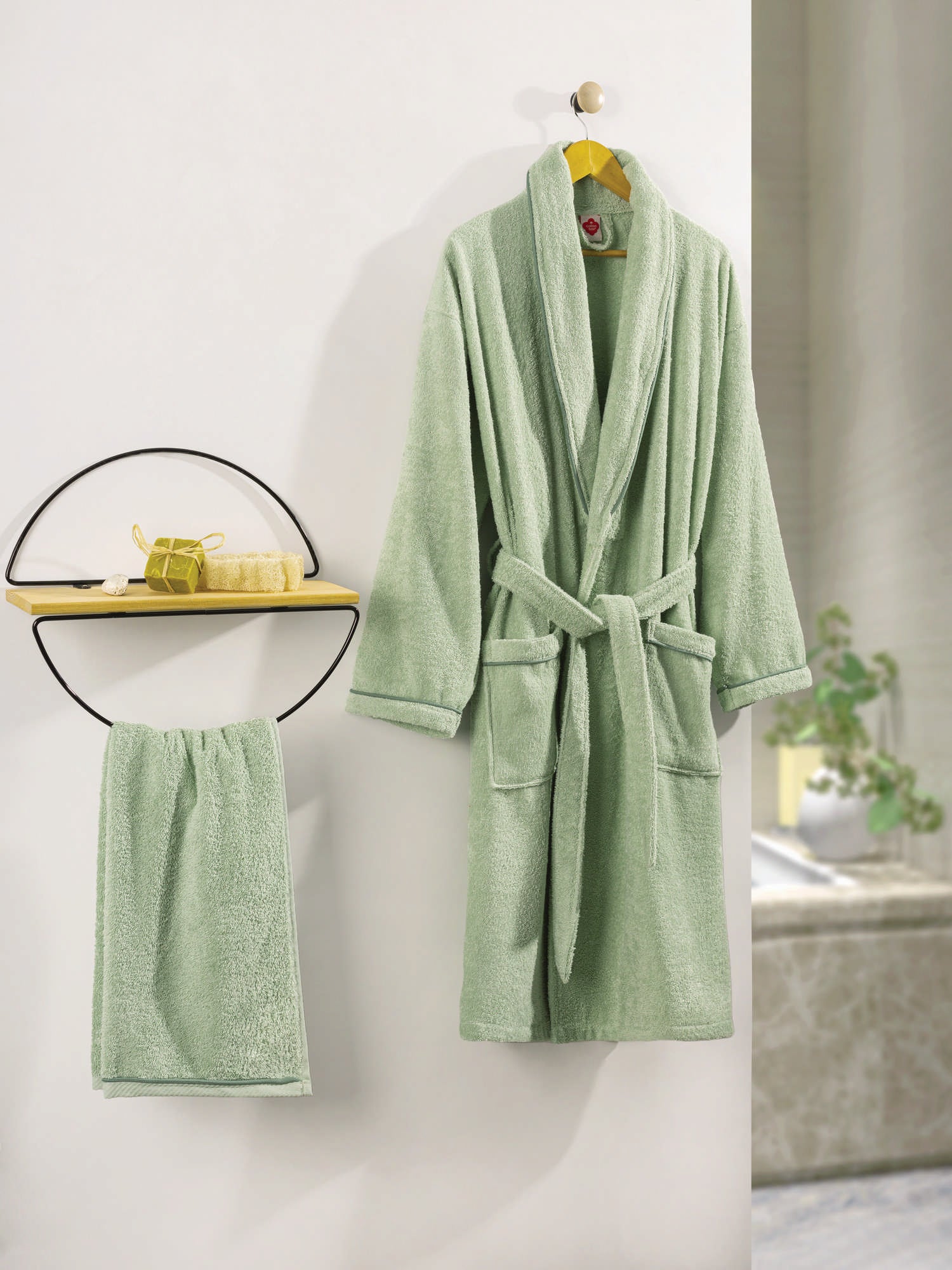 Bathrobe Set Deluxe - Green Green 338CTN1720 - M 1