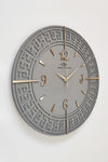 aSSe Tasarım Tangled Lines Anthracite & Gold Turkish Numerals 50x50 cm Silent Wall Clock 1