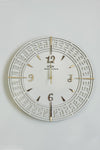 aSSe Tasarım Tangled Lines White & Gold Turkish Numerals 50x50cm Silent Wall Clock 2