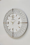 aSSe Tasarım Tangled Lines White & Gold Turkish Numerals 50x50cm Silent Wall Clock 3