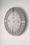 aSSe Tasarım Tangled Lines Anthracite & Silver Turkish Numerals 50x50cm Silent Wall Clock 3