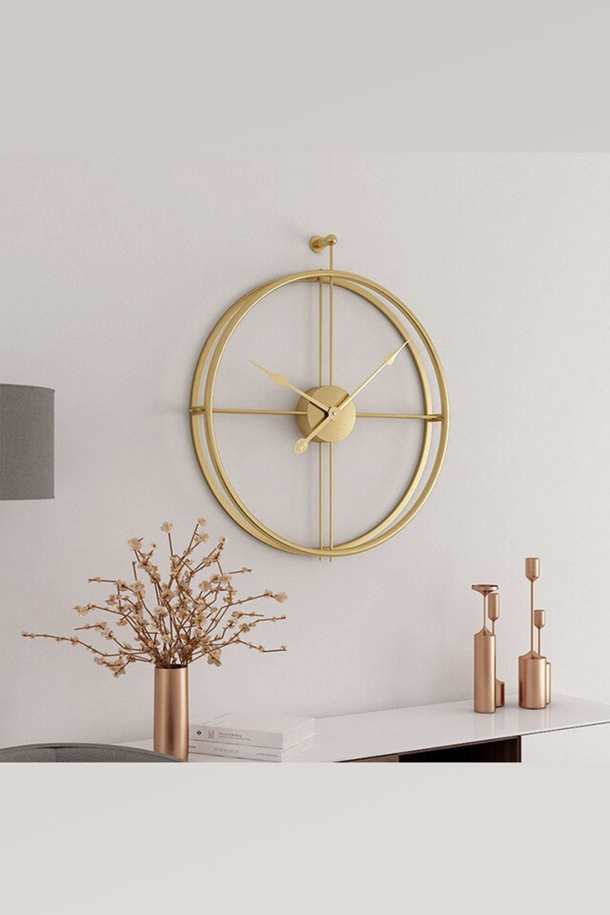 AGA KONSEPT La Clock 60 Cm Gold, Modern Decorative Spanish Style Wall Clock 2