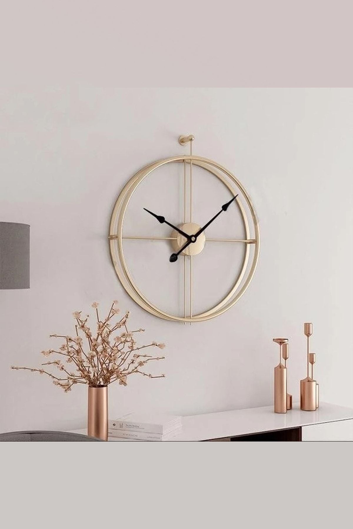 AGA KONSEPT La Clock 60 Cm Gold, Modern Decorative Spanish Style Wall Clock 4