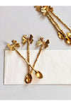 CHANCE GIFT Gold Plated Butterfly Figure 6-Piece Tea Spoon 3