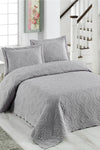 Örtüm Ivy Gray Double Microfiber Quilted Bedspread 1