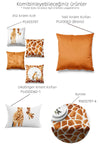 Pilloveland Double-Sided Printed Giraffe Pattern 4-Piece Suede Cushion Cover 2