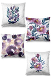 Pilloveland Double-Sided Printed Peony Patterned 4-Piece Suede Cushion Cover 1