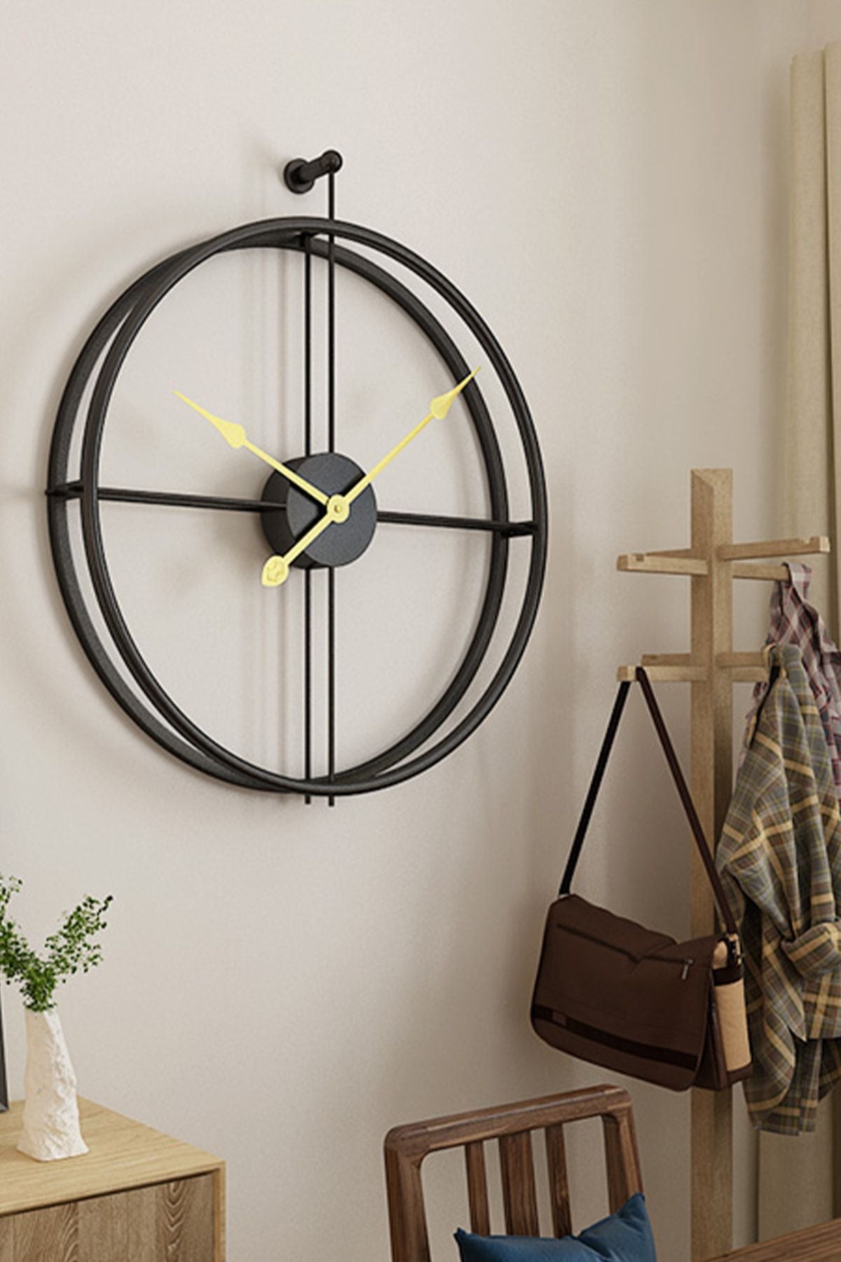 AGA KONSEPT La Clock Xxl 90 Cm Black, Modern Decorative Spanish Style Wall Clock 3