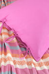 Karaca Home Basic Fuchsia-Orange Double-Sided Double Bed Duvet Cover Set 2