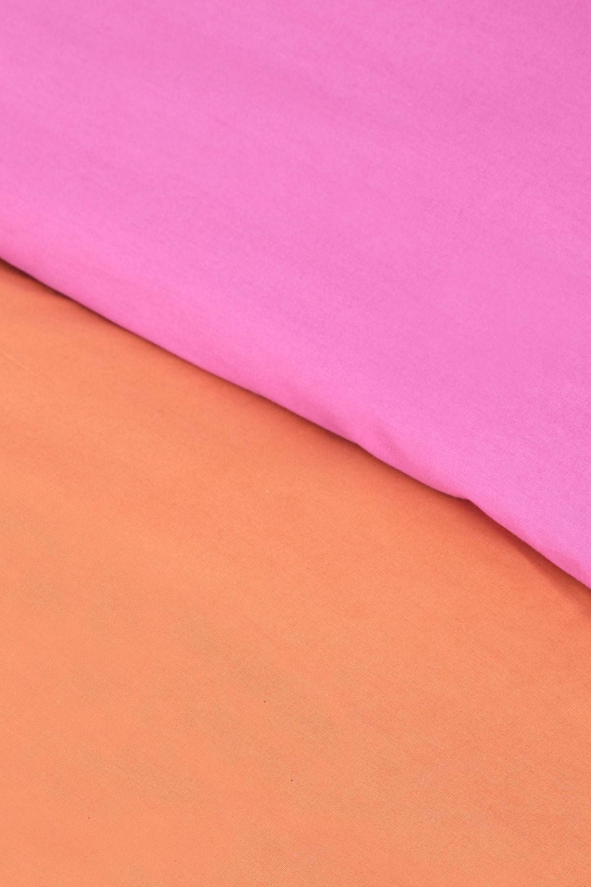 Karaca Home Basic Fuchsia-Orange Double-Sided Double Bed Duvet Cover Set 6