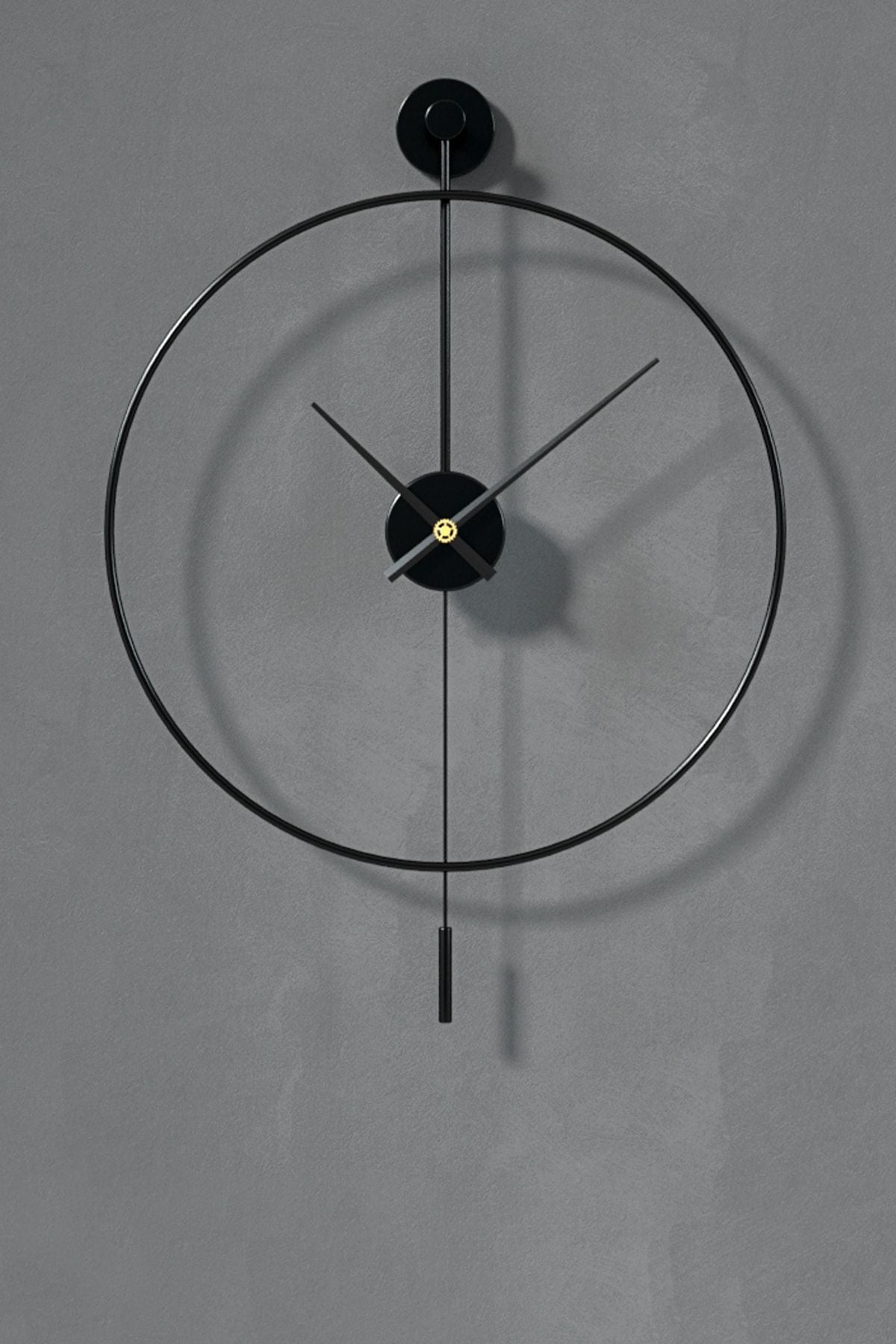 AGA KONSEPT Tiktok XXL 90 Cm Black, Modern Decorative Pendulum Metal Wall Clock 3