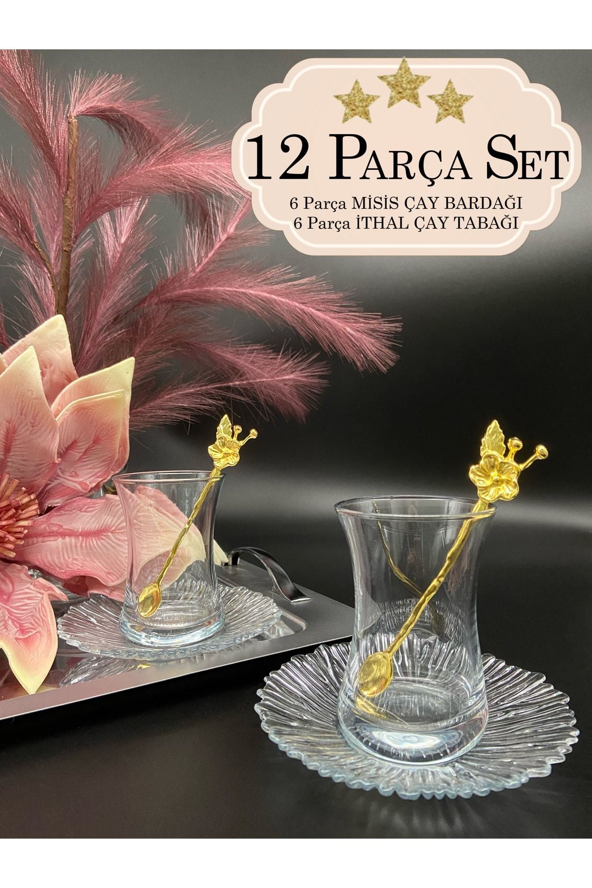 Paşabahçe Tea Set Miss 12 Piece Set 1