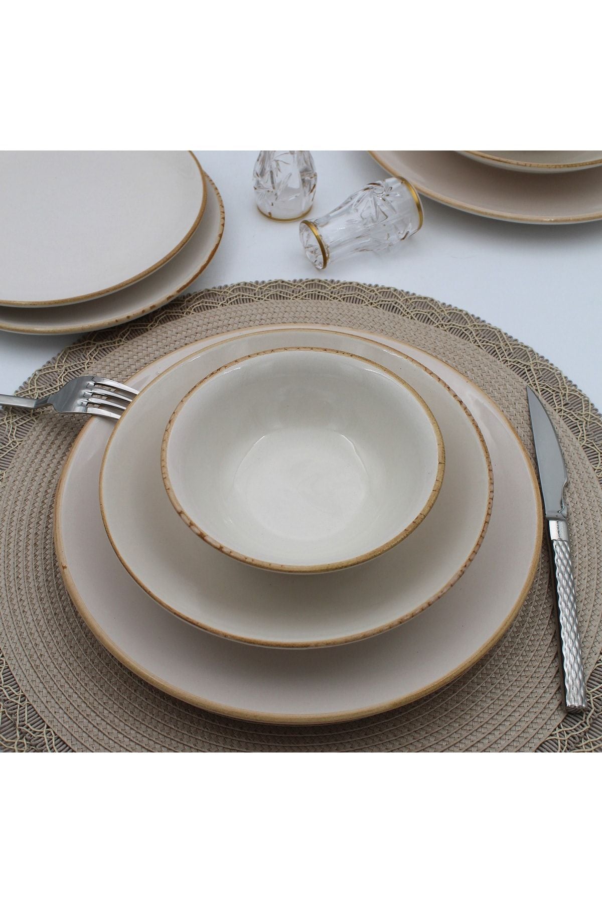 Arna Porselen Arna 24 Piece Dinner Set - Cappuccino 1