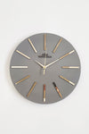 aSSe Tasarım Special Decorative Mirror Wall Clock Anthracite & Gold Silent Mechanism 37x37cm 2