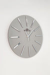 aSSe Design Special Decorative Mirrored Wall Clock Anthracite & Silver Silent Mechanism 37x37cm 1