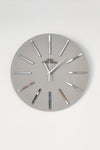 aSSe Design Special Decorative Mirrored Wall Clock Anthracite & Silver Silent Mechanism 37x37cm 2