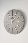 aSSe Design Special Decorative Mirrored Wall Clock Anthracite & Silver Silent Mechanism 37x37cm 3