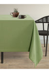 Demor Home Velvety Textured Sweet Green Stain-Resistant Tablecloth 1