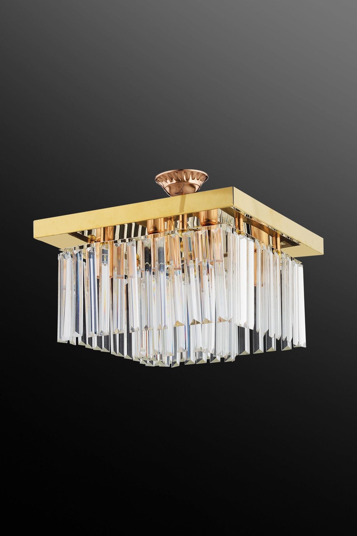 Istanbul Avize Yasemin Gold Crystal Stone Chandelier 5